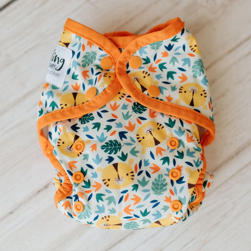 CUSTOMER MARKETPLACE | Seedling Baby Multi-fit Pocket Nappy | DELAMINATED COVER + SLACK ELASTICS